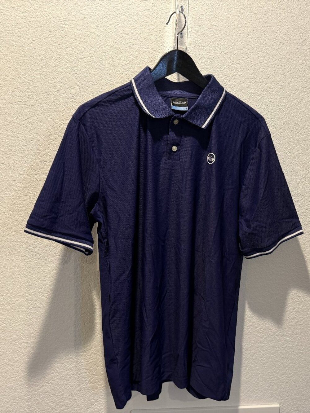 Good Good Golf Mens Navy Blue Polo - Medium NWOT